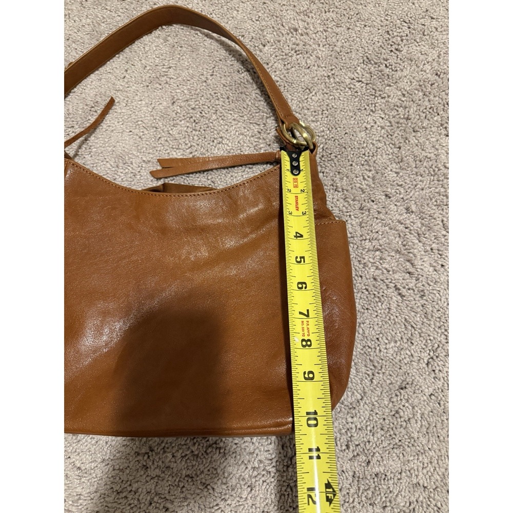 ecotorie bleu purse brown leather hobo tassel Bohemian Minimalist - Picture 5 of 6